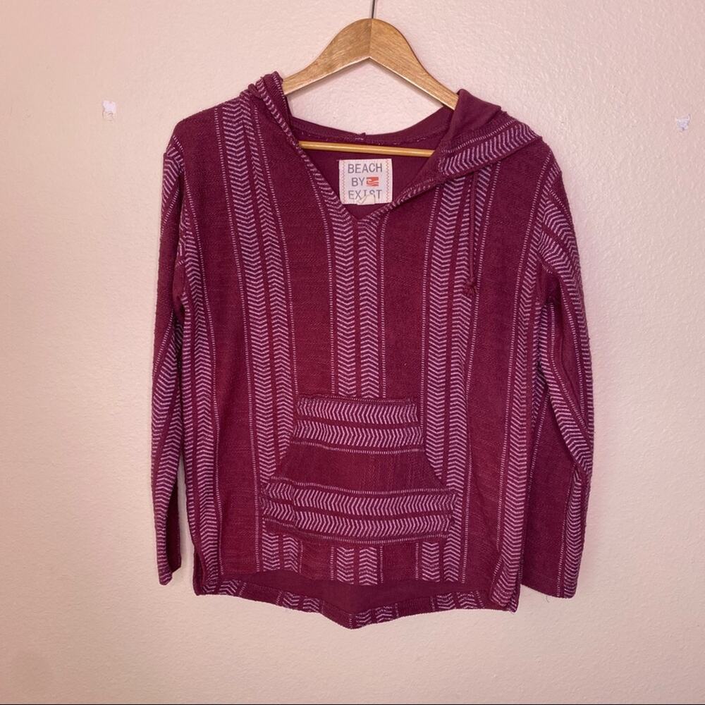 Beach By Exist Maroon Pullover Hoodie Small